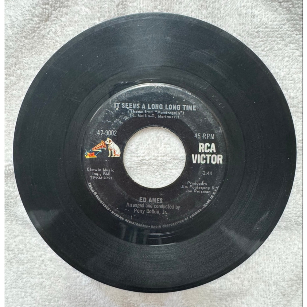 1966 RCA Records 45 RPM Ed Ames
“My Cup Runneth Over”